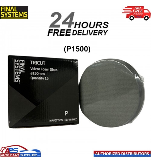 FINAL SYSTEMS TRICUT Fine Finishing Discs 150mm Foam Discs (P1500)